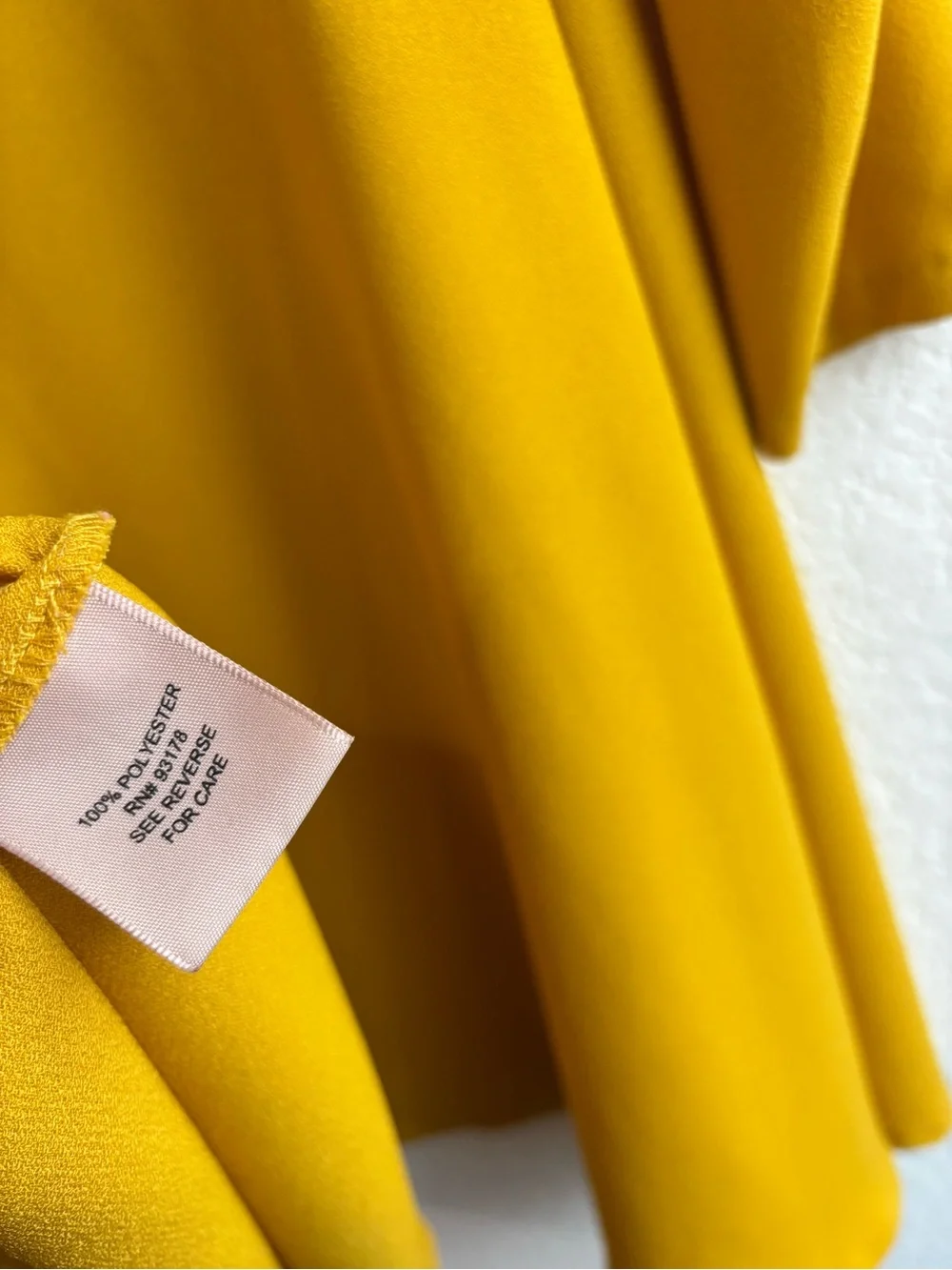 Philosophy Mustard Yellow Long Sleeve A Line Dress Size Small